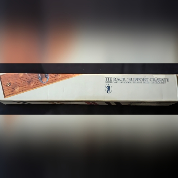 Solid Oak Tie Rack - Picture 7 of 9